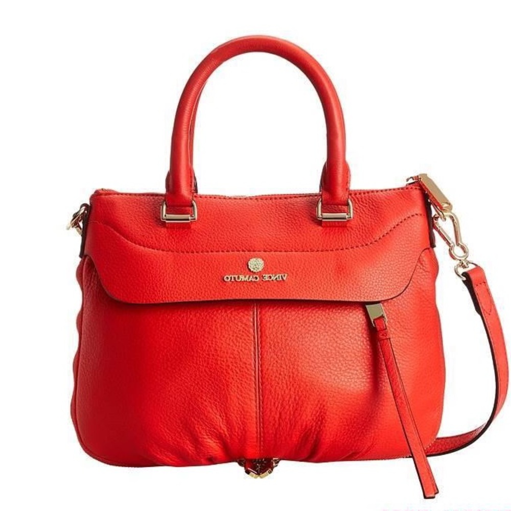 NWT Vince Camuto Dean Poppy Shoulder Satchel Bag